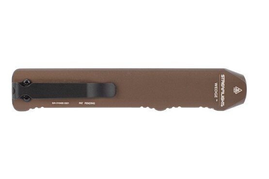 Streamlight Wedge High Performance Rechargable EDC Flashlight in Coyote with deep pocket carrying clip